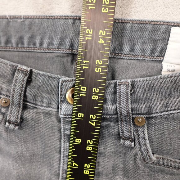 Rag and Bone jeans Slim men's 31 gray denim distressed button fly - Picture 6 of 12